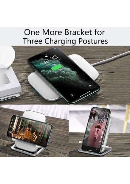 Kablosuz Şarj Standı Hızlı Şarj Telefon Standı Çok Fonksiyonlu Kablosuz Şarj Pedi Iphone 11 Pro Samsung | Kablosuz Şarjlar (Beyaz) (Yurt Dışından) modelleri