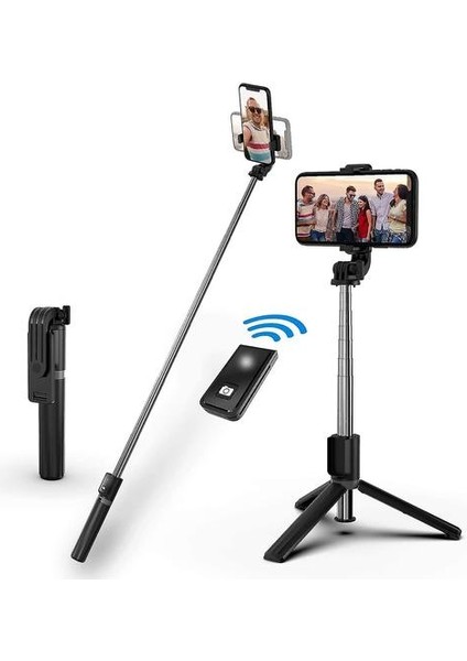 Selfie Çubuğu Tripod, Kablosuz Uzaktan Kumanda - Facetime Telefon Standı, 12/11 Pro/x/8/7 Plus Için Taşınabilir Tripod, Samsung Galaxy S10/S9, Huawei Android Akıllı Telefon (Yurt Dışından)