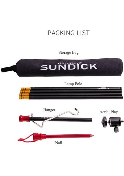 Ayrılabilir Fener Standı Lambası Tripod Kamp Lambası Braketi Lambası Tutucu Taşınabilir Kamp Aksesuar Lambası Tutucu | Açık Araçlar (Kırmızı) (Yurt Dışından)