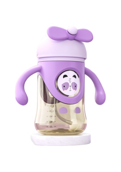 240ML/300ML Su Kupası, Uçak Kafa Slide Cover, Çocukların Saman ile Büyük Kapasiteli Su Kabına Sahip Içmeyi Öğrenmesi Için Uygundur (Yurt Dışından)