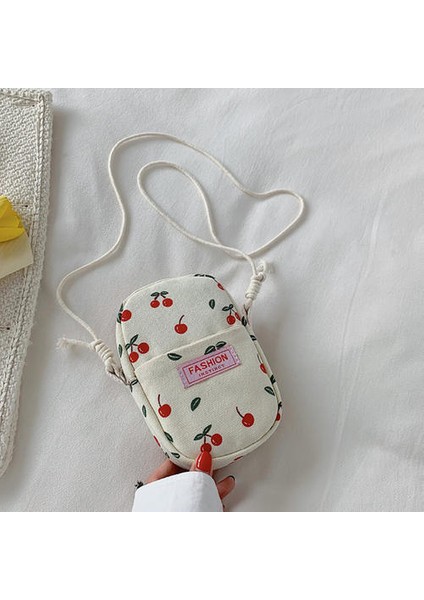 Canvas Inek Dokusu, Bir Omuz Moda Mini Cep Telefonu Çantası ile Küçük Çantalı (Yurt Dışından)