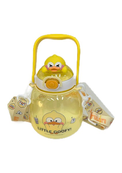 1310ML Su Kupası, Saman Portatif Taşınabilir Eğitim Çapraz Potu Göbek Şekli Çocuklar Için Uygun Büyük Kapasite Su Kupası (Yurt Dışından)