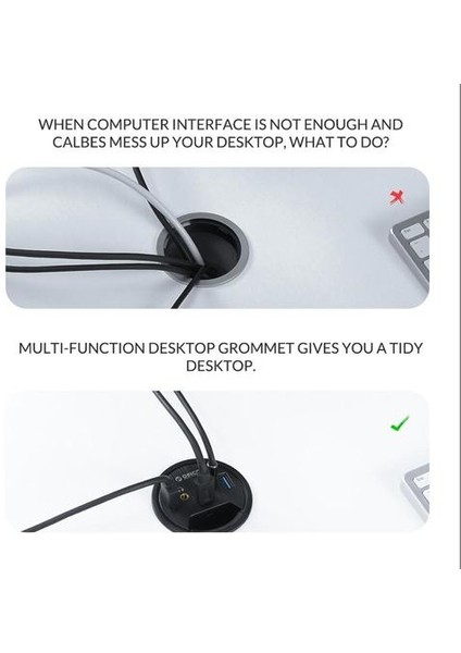 USB 3.0 Hub Masaüstü Grommet Tip C Yüksek Hızlı Splitter ile Sd Tf Kulaklık Mikrofon Adaptörü Pc Bilgisayar Aksesuarları Için | USB Hub (Yurt Dışından)