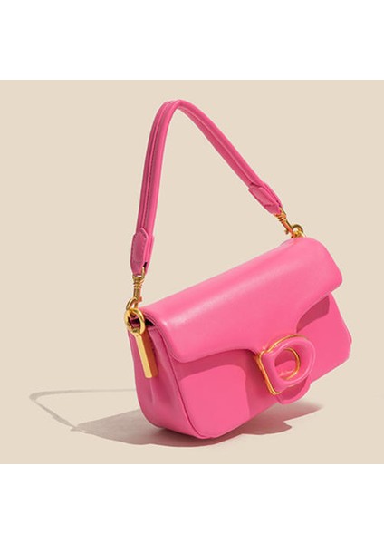 Niş Tasarım Yüksek Uç Zincir Küçük Kare Çanta, Kadın Messenger Omuz Çantası Moda All-Maç Altı Koltuk Çantası (Yurt Dışından)