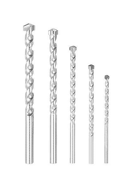 5 Adet 4-10MM Döner Duvar Matkap Uçları Seti Yg8 Galvanizli Matkaplar Yuvarlak Shank Spiral Flüt Sondaj Beton Tuğla Karo Için Flüt (Yurt Dışından)
