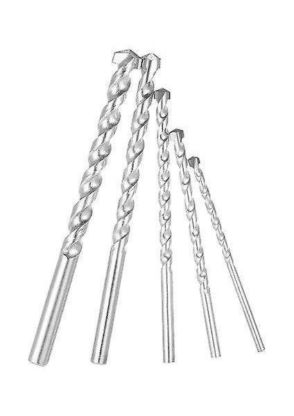 5 Adet 4-10MM Döner Duvar Matkap Uçları Seti Yg8 Galvanizli Matkaplar Yuvarlak Shank Spiral Flüt Sondaj Beton Tuğla Karo Için Flüt (Yurt Dışından)