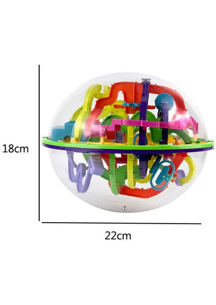 Copoz 299 Seviyeleri Mücadelesi Orbit Labirent Top Oyunu 3D Labirent Topu Çocuk Eğitici Oyuncaklar Magic Labirent Topu (22 * 18 Cm) (Yurt Dışından)