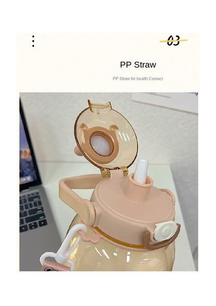 1310ML Su Kupası, Saman Portatif Taşınabilir Eğitim Çapraz Potu Göbek Şekli Çocuklar Için Uygun Büyük Kapasite Su Kupası (Yurt Dışından) fırsatları