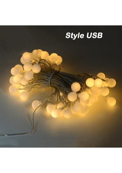 Top USB 10 M LED Işık Şeritleri 80 Lamba Boncuk Topu Yıldız USB Pil Şarj Dekorasyon Işık Dize Kamp Ev Odası Parti Noel | Açık Araçlar (Yurt Dışından)