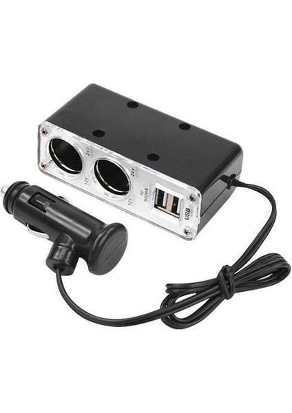 2 Yollu Dc 12 V Araba Çakmak Adaptörü Soket Çift USB Port Şarj (Yurt Dışından)