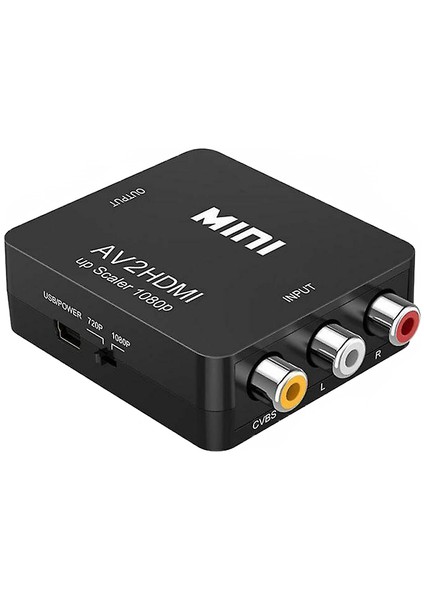 Rca'ya HDMI Uyumlu 1080 P Dönüştürücü Kompozit Cvbs Av Video Ses Dönüştürücü Hd Video Converter HDMI Uyumlu Adaptör (Beyaz) (Yurt Dışından)