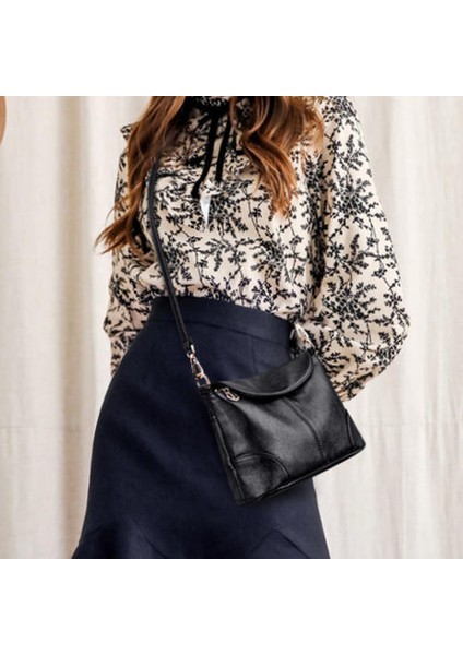Kadın Moda Messenger Tek Omuzlu Bayanlar Çanta, Orta Yaşlı Anne Yumuşak Deri Küçük Kare Çanta (Yurt Dışından) fırsatları