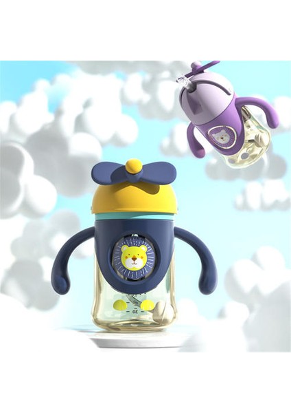 240ML/300ML Su Kupası, Uçak Kafa Slide Cover, Çocukların Saman ile Büyük Kapasiteli Su Kabına Sahip Içmeyi Öğrenmesi Için Uygundur (Yurt Dışından) modelleri