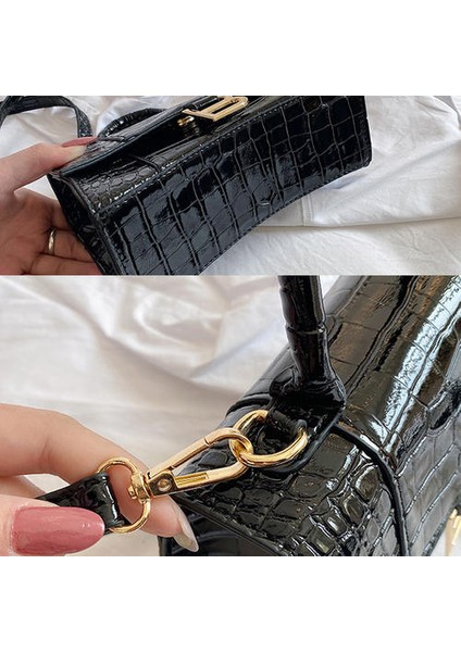 Kadın Crossbody Çantası, Pu Deri Mini Düz Renkli Çanta (Yurt Dışından)