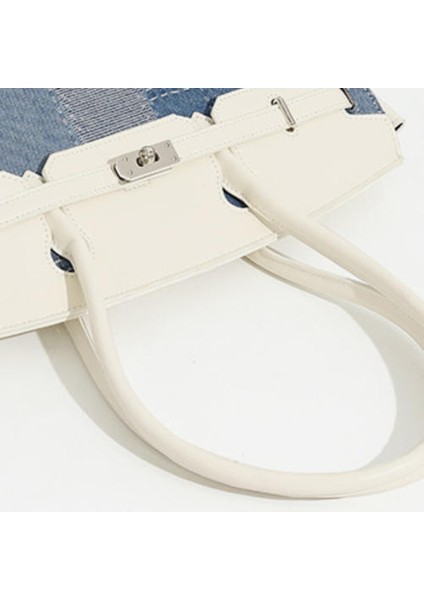Tuval Kontrast Renk Eyer Tote Çanta.niş Tasarım Bir Omuz Crossbody Kadın Çanta (Yurt Dışından)