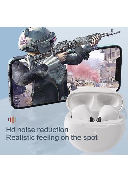 Pro6 Kablosuz Bluetooth Kulaklık J6 Oyun Kulaklığı Gürültü Azaltma (Yurt Dışından)