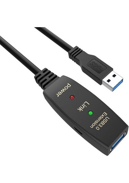 Aktif USB 3.0 Uzatma Kablosu 5 M Kordon USB 3.0 Genişletici Tekrarlayıcı Kablo Bir Erkek Güçlendirici ile Bir Erkek (Yurt Dışından)