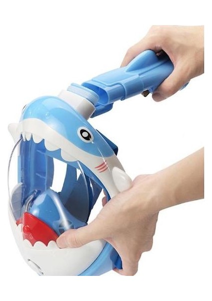 Tam Kuru Çocuk Şnorkel Tam Yüz Maskesi Karikatür Anti-Sis Dalış Maskesi (Mavi) (Yurt Dışından) fiyatları