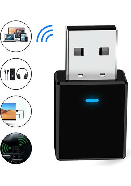 USB Bluetooth 5.0 Ses Alıcı Verici Kablosuz Adaptörü (Yurt Dışından)