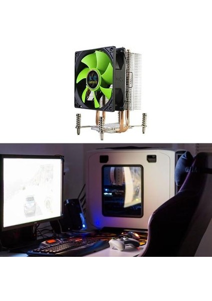 Lanshuo Cpu Soğutucu 2 Isı Borusu Ultra Sessiz Lga 2011 X79 X99 X299 3pin Tek Fan (Yurt Dışından)