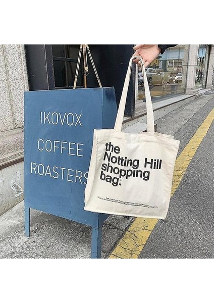 Kadın Kanvas Alışveriş Çantası Notting Hill Kitap Çantası Kadın Pamuklu Kumaş Omuz Çantası Çanta (Yurt Dışından) fırsatları