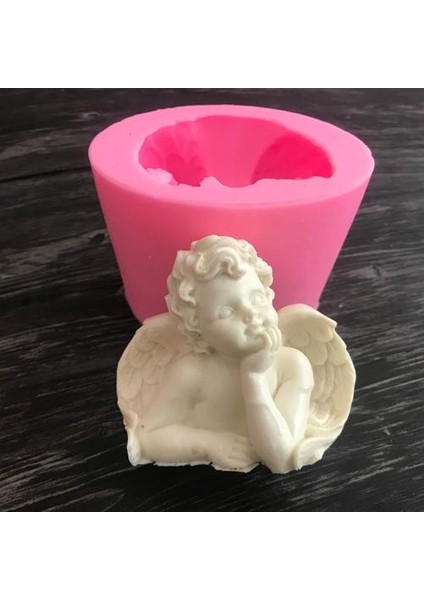 Dıy Mum Kalıp 3D Küçük Melek Mum Ev Yapımı Dekorasyon Bebek Alçı Kek Silikon Kalıp | Sabun Kalıpları (Yurt Dışından)