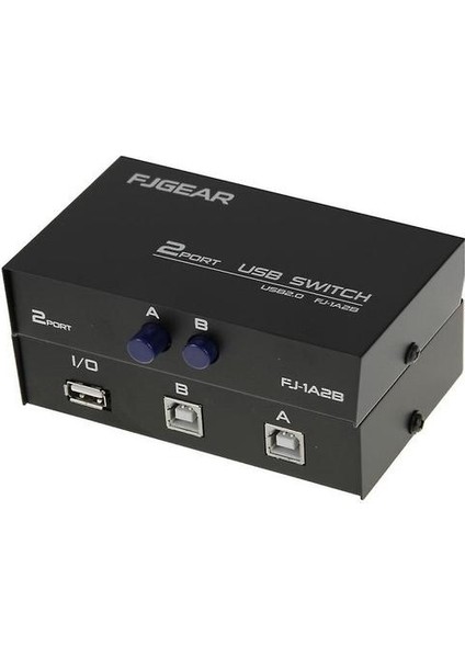 2 Port USB Veri Anahtarı (Siyah) (Yurt Dışından)