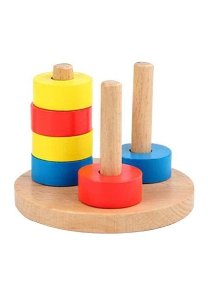 Ahşap Sıralama Yıkırma Oyuncaklar Bebek Toddlers Renk Tanıma Bulmaca Istifleyici Erken Çocukluk Gelişimi Bulmaca | (Yurt Dışından)