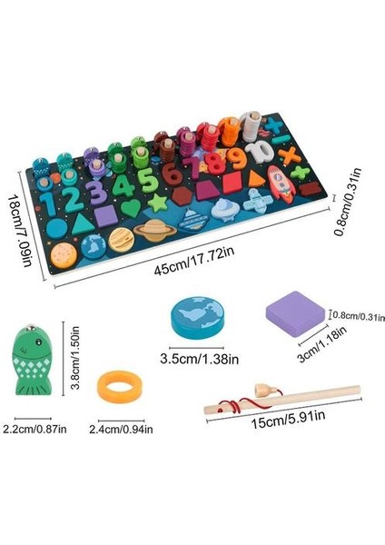 6 In 1 Renk Alfabe Şekil Numarası Sıralama Balıkçılık Oyunu Oyuncaklar Eğitim Matematik Istifleme Bloğu | (Yurt Dışından)