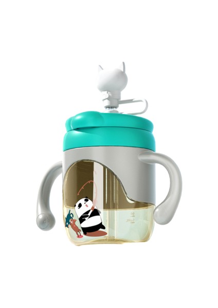 260ML Su Kupası, Saman ve Ölçekli, Bebek Içmeyi Öğrenmeye ve Ev Anti-Çift Su Bardağı Için Uygun (Yurt Dışından)