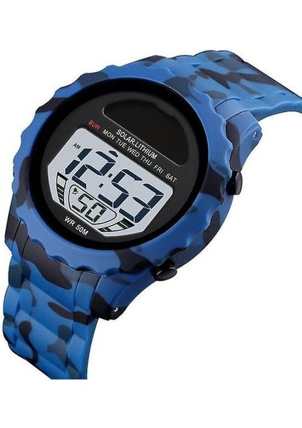 Skmeı 1585 Su Geçirmez LED Dijital Izle Chronograph Alarm Kamuflaj Erkekler Açık (Yurt Dışından)