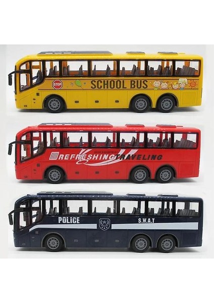 1:16 Radyo Uzaktan Kumanda Otobüs 4ch Yarış Modeli Rc Araba 27 Mhz Polis Otobüsü Işıkları Simülasyon Okul Otobüsü Tur Bus Model Oyuncak Çocuklar Için (Okul Otobüs) (Yurt Dışından)