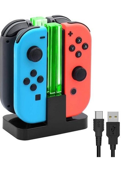 Nintendo Switch Controller Için Şarj Dock Şarj Istasyonu Joy Con (Yurt Dışından)