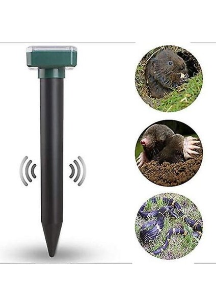 Solar Sonic Köstebek Kovucu, 4 Paket, Dış Mekan Için Ultrasonik Güneş Enerjili Kovucu, Köstebek Kovucu Yılan Kemirgen Gopher Spike Chaser Haşere Kontrolü (Yurt Dışından)