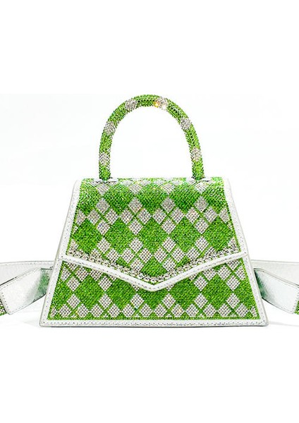 Elmaslar Crossbody Elmas Çantası ile Dolu Niş Kadınların El Yapımı Küçük Kare Çantası (Yurt Dışından)