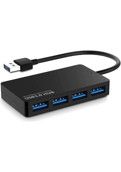 Pc Laptop Için USB 3.0 Hub 4 Bağlantı Noktalı Yüksek Hızlı USB Çoklu Spliter Genişletme Adaptörü (Yurt Dışından)