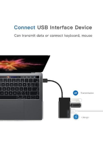 Pc Laptop Için USB 3.0 Hub 4 Bağlantı Noktalı Yüksek Hızlı USB Çoklu Spliter Genişletme Adaptörü (Yurt Dışından)