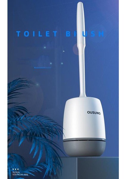 Silikon Tuvalet Fırçası Yumuşak Kıl Duvara Monte Banyo Tuvalet Fırçası Tutucu Seti Temiz Aracı Dayanıklı Termoplastik Kauçuk | Tuvalet Fırçası Tutucular (Yurt Dışından)