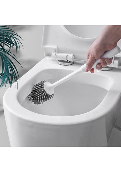Silikon Tuvalet Fırçası Yumuşak Kıl Duvara Monte Banyo Tuvalet Fırçası Tutucu Seti Temiz Aracı Dayanıklı Termoplastik Kauçuk | Tuvalet Fırçası Tutucular (Yurt Dışından)