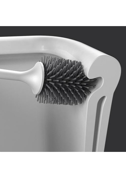 Silikon Tuvalet Fırçası Yumuşak Kıl Duvara Monte Banyo Tuvalet Fırçası Tutucu Seti Temiz Aracı Dayanıklı Termoplastik Kauçuk | Tuvalet Fırçası Tutucular (Yurt Dışından)