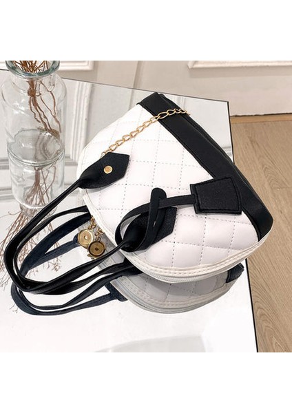 Zincir Moda Eşkenar Eşek Kabuğu Çantası, Basit Bayanlar El Yapımı Tek Omuzlu Haberci Çanta (Yurt Dışından)
