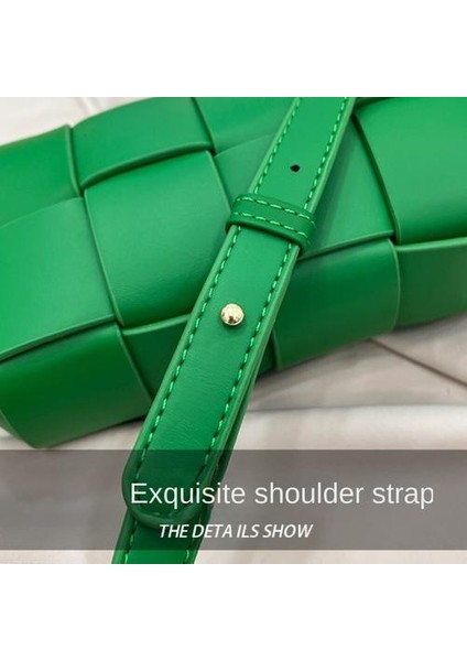 Dokuma Yastık Küçük Kare Çanta, Bayanlar Pu Bel Çantası, Moda Omuz Çantası Çapraz Bag (Yurt Dışından)
