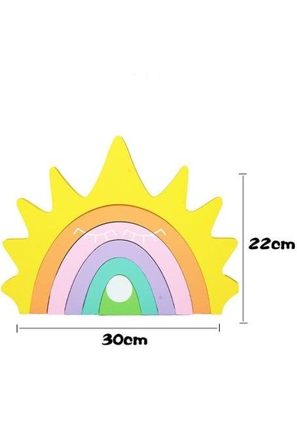 Gülümseme Sunshine Gökkuşağı Köprü Blokları Çocuk Oyuncak Montessori Malzemeleri Eğitim Ahşap Oyuncaklar Toddlers Sıralama Istifleme Oyuncaklar | (Yurt Dışından) fiyatları