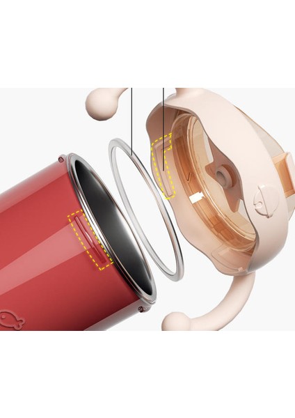 Bebek Drinkware Saman Kupası Bebek Öğrenme Besleme Bardak Bpa Ücretsiz Paslanmaz Çelik Silikon Sofra Yürüyor Su Şişesi Saman | Bardaklar (Kırmızı) (Yurt Dışından) indirimleri