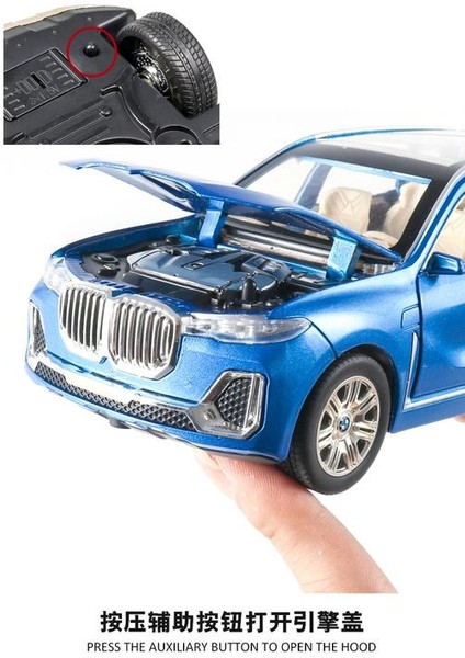 1:24 Yeni Bmw X7 Alaşım Araba Modeli Diecast Oyuncak Araçlar Simülasyon Işık Ses Geri Çekin Çocuk Oyuncak Koleksiyon | Diecasts & Amp;oyuncak Araçlar (Yurt Dışından)