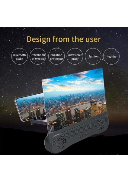 Bluetooth Hoparlörler ile Iltifo 3D Hd Hd Hd Hd Hd Hd Sn Ayarlanabilir Standı Filmler, Videolar, Oyunlar | Telefon Ekranı Amplifikatörler (Yurt Dışından) modelleri