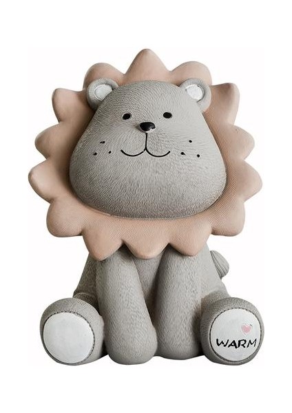 Aslan Para Kutusu Karikatür Sevimli Yaratıcı Para Bankası Çocuk Çocuk Kumbara Kreş Çok Güzel Hediye Kaydetme Kutusu Hayvan Ev Figürinler | Para Kutuları (13 * 12 * 17 Cm) (Yurt Dışından)