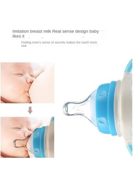 Bebek Için 150ML Besleme Şişesi Pp Çift Renkli Saplı Besleme Şişesi (Yurt Dışından) fırsatları