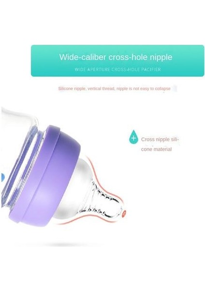 150ML/240ML Biberon, Biberon Için Sapla Beslenme Için Geniş Delikli Cam (Yurt Dışından)