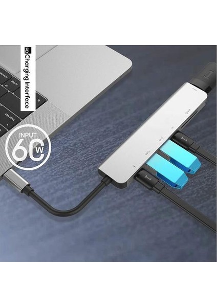 Macbook Air Için Dhrs USB C Hub Adaptörü Dongle, 4K 60hz HDMI ile Macbook Pro, 87W Güç Dağıtımı (Yurt Dışından)